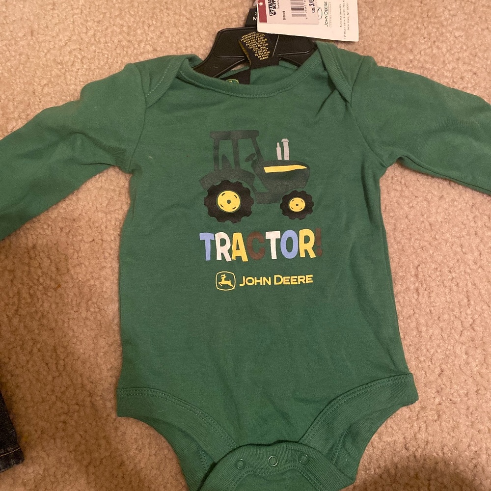 John Deere long sleeve onsie